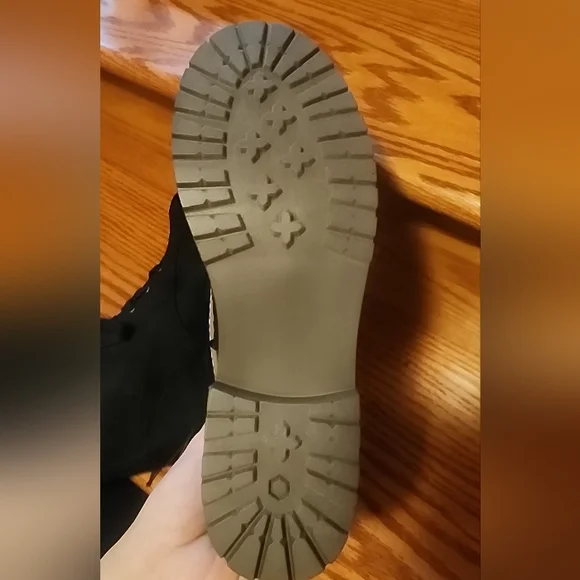 Kensie Black Lace-Up Ankle Boots - Picture 4 of 8